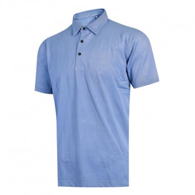 Áo golf nam vải AM màu xanh da trời AHA 1 02